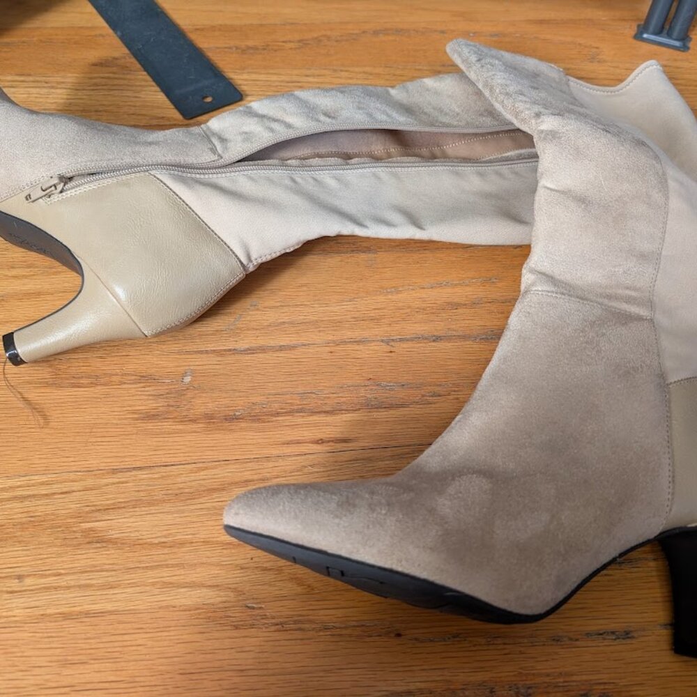 LifeStride Flex Gracie Beige Tall Calf Boots